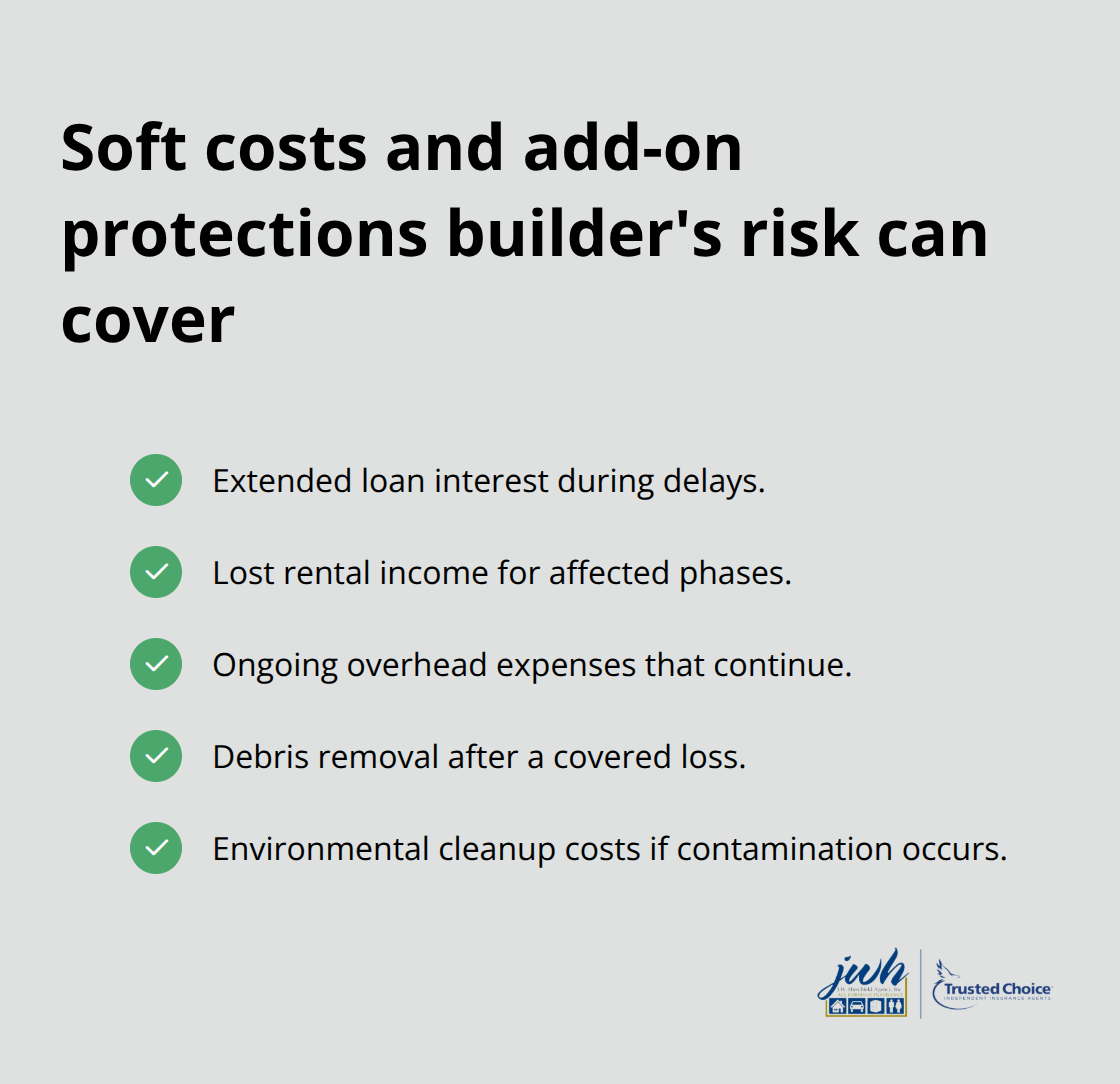 Checklist of common indirect loss items after storm damage on construction sites - Builder contractor insurance LI