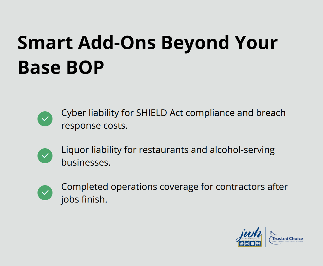 Essential optional coverages for Huntington small businesses - Huntington NY BOP policy